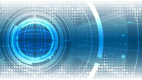 Vector abstract high technological interface background Stock Illustration