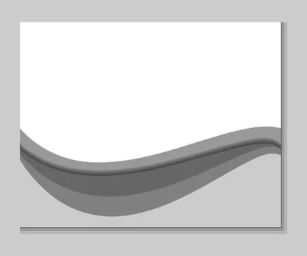 Vector - Abstract horizontally gray background with shadows and waves Stock Illustration