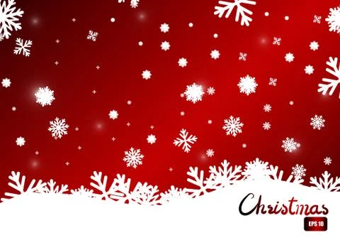 Vector : Abstract ice crystal on red background Stock Illustration