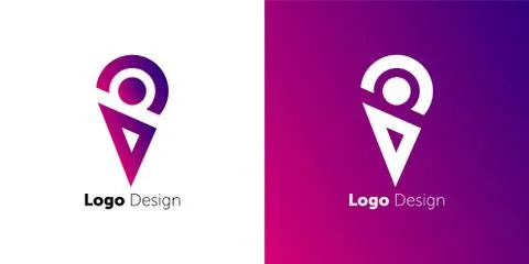 Vector abstract icon. Corporate identity. Design elements. Pink shapes. Stock Illustration