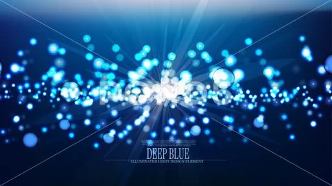 Vector abstract illuminated underwater background Stock Illustration