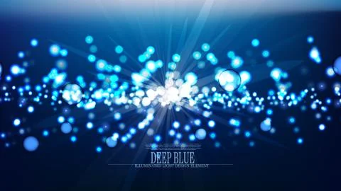 Vector abstract illuminated underwater background Stock Illustration