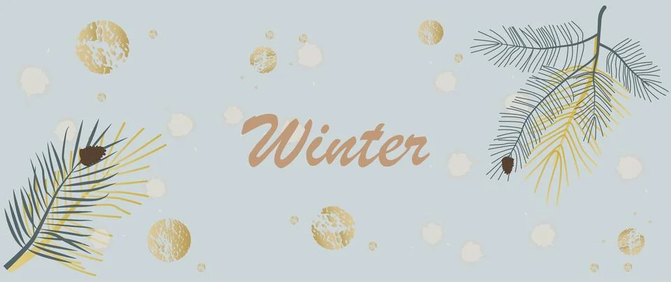 Vector abstract illustration. Background with winter design. The picture shows Stock Illustration