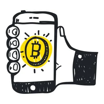 Vector abstract illustration bitcoin technology Stock Illustration