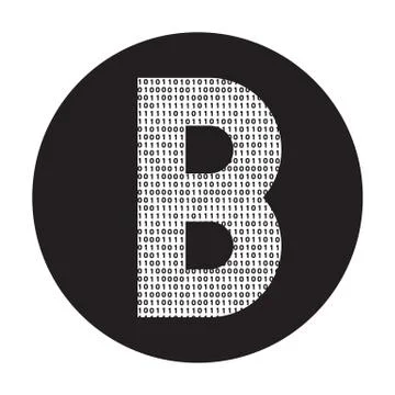 Vector abstract Illustration. Bitcoin technology Stock Illustration