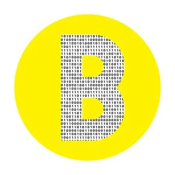 Vector abstract Illustration. Bitcoin technology Stock Illustration
