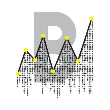 Vector abstract Illustration. Bitcoin technology Stock Illustration