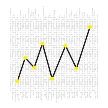 Vector abstract Illustration. Bitcoin technology Stock Illustration