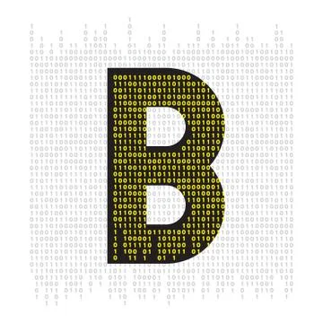 Vector abstract Illustration. Bitcoin technology Illustrazione stock