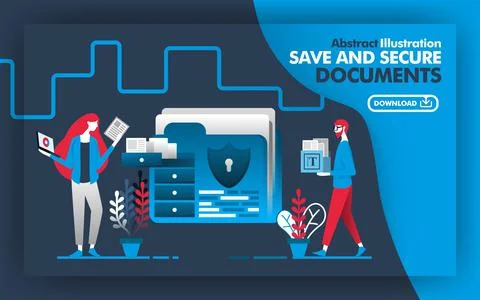 Vector abstract illustration .Blue and gray website banner or poster with the Stock Illustration