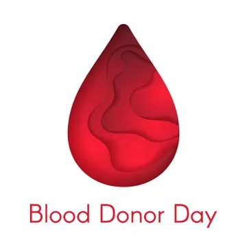 Vector abstract illustration of drop of blood. Design template for Blood Dono Stock Illustration