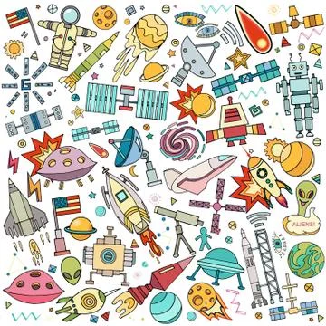 Vector abstract illustration of space. Stock Illustration