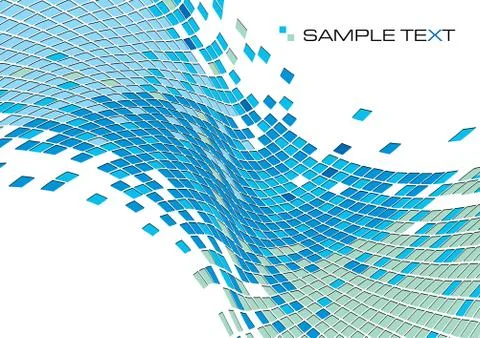 Vector abstract illustration of squared mosaic tiles background with copy space Stock Illustration