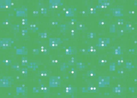 Vector abstract image of distant white lights on a green background Stock Illustration