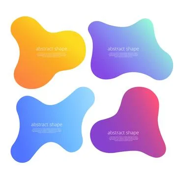 Vector abstract image on a white background, streamlined shapes as elements f Stock Illustration
