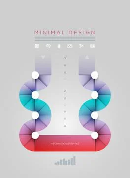 Vector abstract infographic design template Stock Illustration