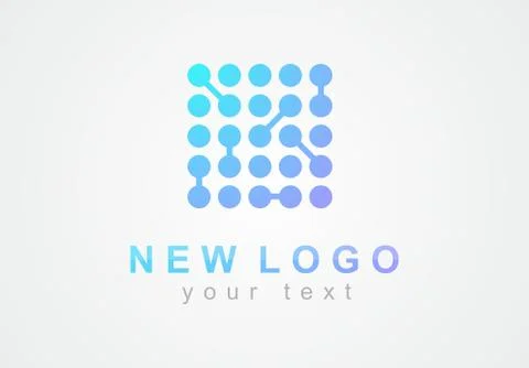 Vector abstract innovative logo. Beautiful modern technology badge logo with Stock Illustration