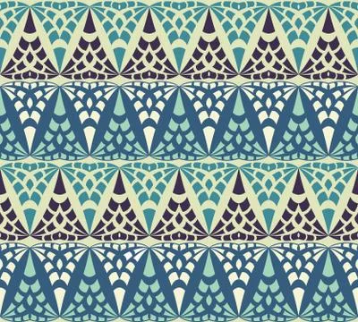Vector abstract lace hand drawn seamless pattern Stock Illustration