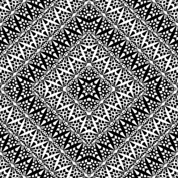 Vector abstract lace hand drawn seamless pattern Stock Illustration