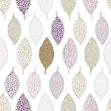 Vector abstract leaf seamless pattern texture background. 스톡 일러스트