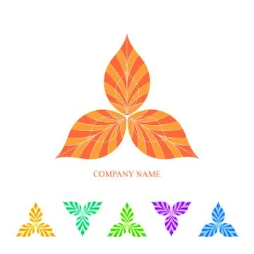 Vector Abstract  Leaves in the Triangle Form Stock Illustration