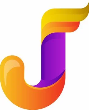 Vector abstract letter j logo with colorful design Stock Illustration