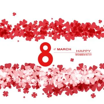 Vector abstract light background to 8 of March - International Women's Day wi Stock Illustration