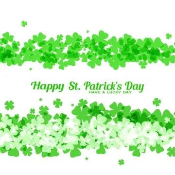 Vector abstract light background to Happy St. Patrick's Day with two lines .. Stock Illustration