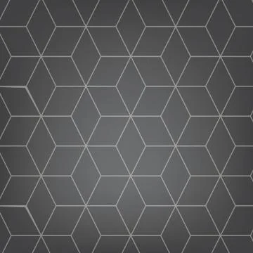 Vector abstract light grey background. Necker Cube seamless pattern. Geometri Stock Illustration