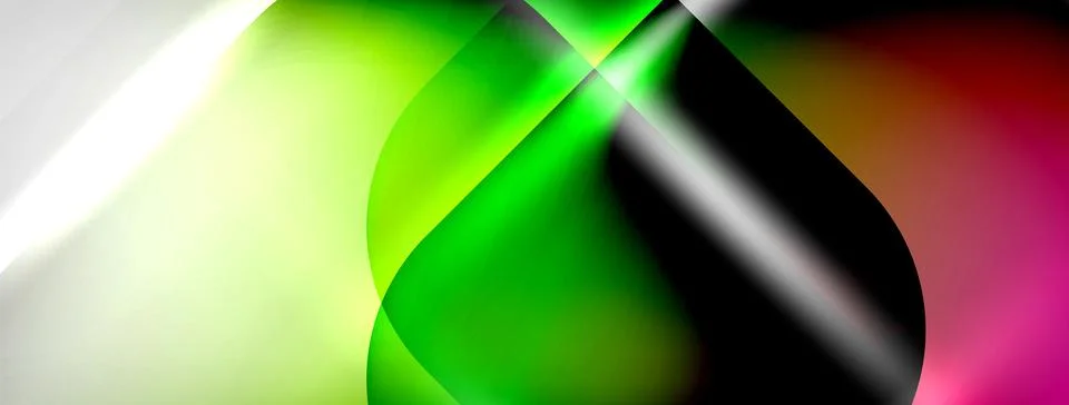 Vector abstract line background with glowing effects and shadows. Vector Illustrazione stock