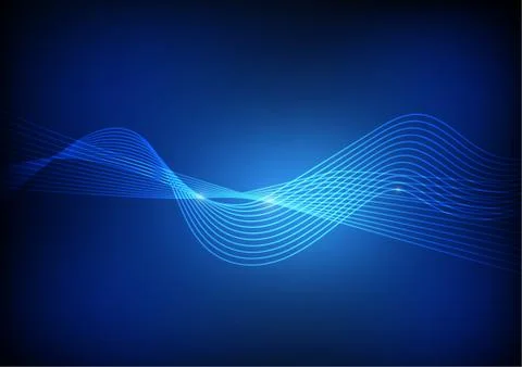 Vector : Abstract line on blue background Stock Illustration