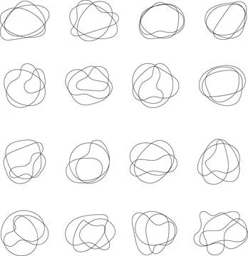Vector Abstract line icons Collection, Geometric Shapes set modern and retro イラスト素材