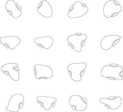 Vector Abstract line icons Collection, Geometric Shapes set modern and retro Stock Illustration