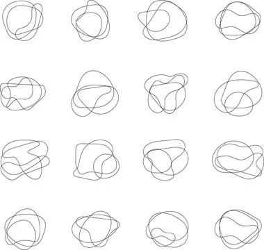Vector Abstract line icons Collection, Geometric Shapes set modern and retro イラスト素材