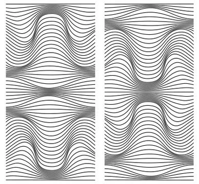 Vector abstract line patterns set. Stock Illustration
