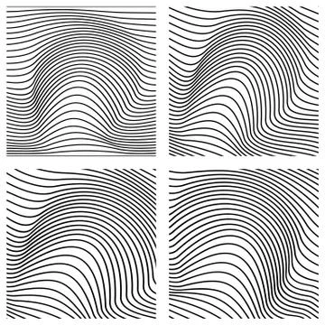 Vector abstract line patterns set. イラスト素材