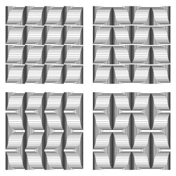 Vector abstract line patterns set. Stock Illustration