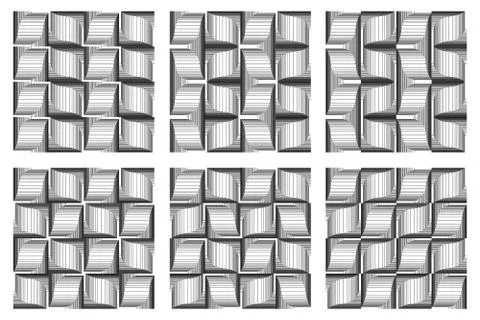 Vector abstract line patterns set. 스톡 일러스트