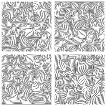 Vector abstract line patterns set. 스톡 일러스트