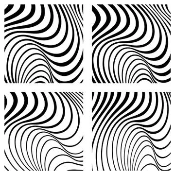 Vector abstract line patterns set. 스톡 일러스트