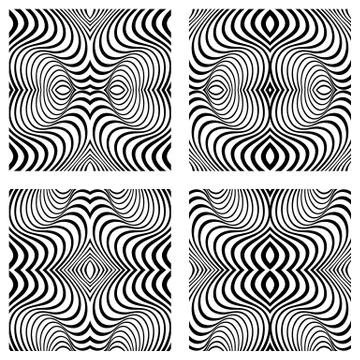 Vector abstract line patterns set. 스톡 일러스트