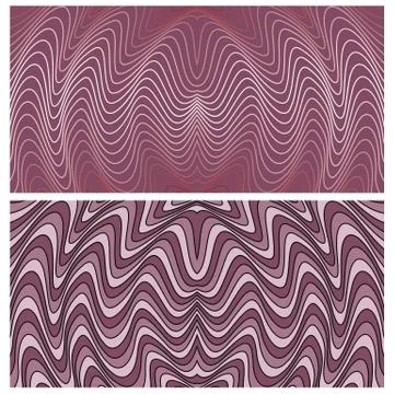 Vector abstract line stripes. Waves background set Stock Illustration