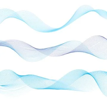 Vector abstract linear waves Stock Illustration