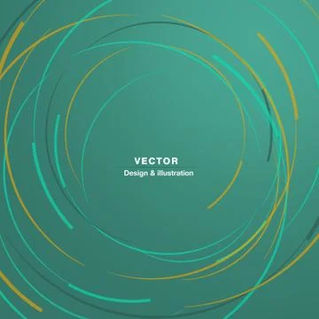 Vector abstract lines on a colored background Stock Illustration