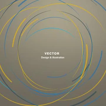 Vector abstract lines on a colored background Illustrazione stock