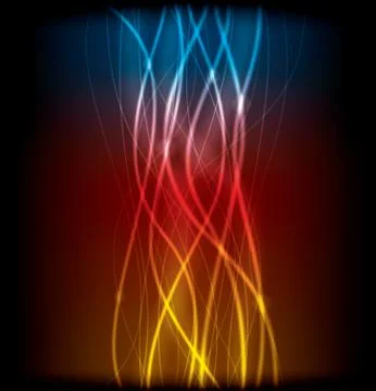 Vector abstract lines design on background. Composition has bright lights and Stock Illustration