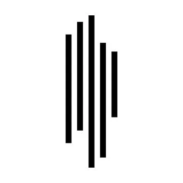 Vector abstract lines icon on white background Stock Illustration