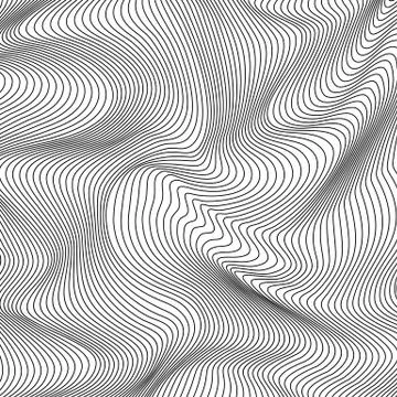 Vector abstract lines pattern. Waves background Illustrazione stock