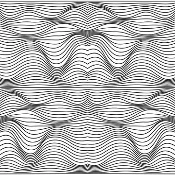 Vector abstract lines pattern. Waves background Stock Illustration