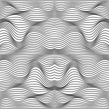 Vector abstract lines pattern. Waves background Stock Illustration